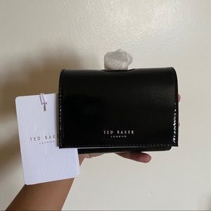 Ted Baker Emeey Crinkle patent mini bobble wallet